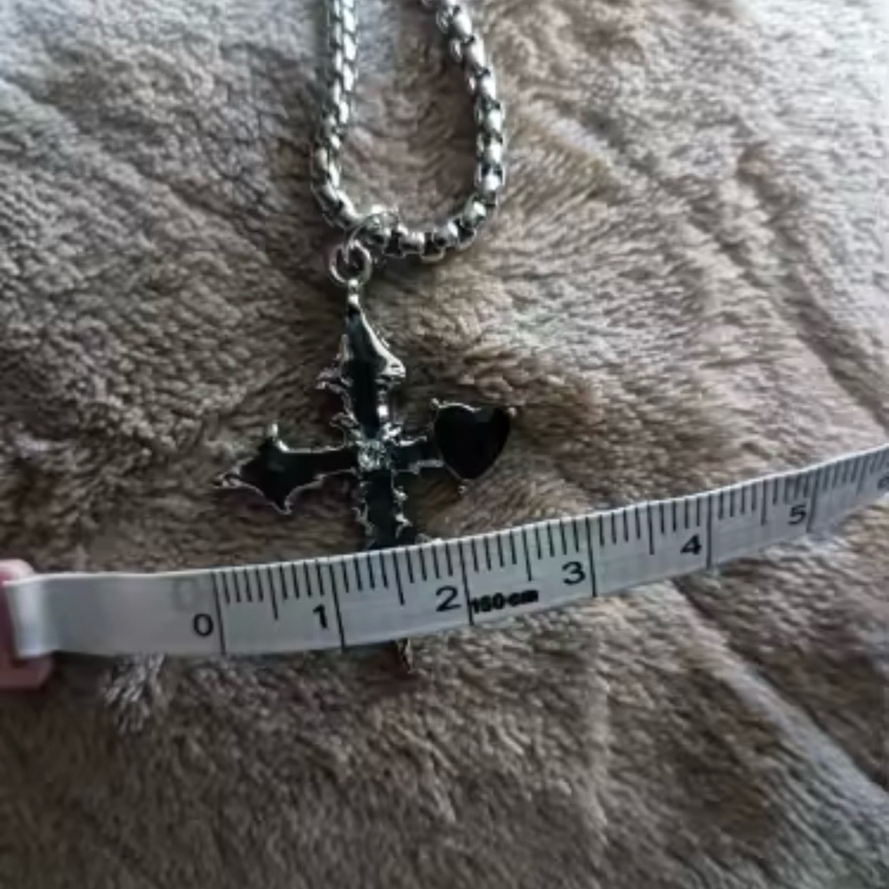 Silver Cross Pendant Necklace